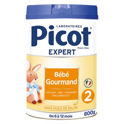 PICOT Expert lait b&eacute;b&eacute;gourmand 2&egrave;me age 6-12 mois 800g