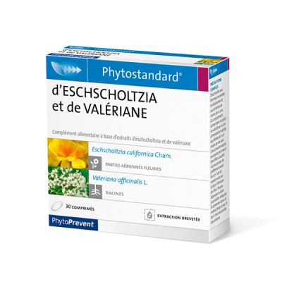 PHYTOPREVENT Phytostandard eschscholtzia val&eacute;riane bo&icirc;te 30 comprim&eacute;s