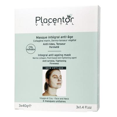 Placentor V&eacute;g&eacute;tal Masque Integral AntiAge Visage Et Cou 3 Sachets 40 g
