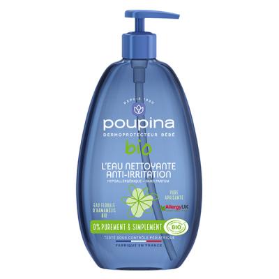 Poupina Soins B&eacute;b&eacute; L'Eau Nettoyante Anti-Irritation Bio 485ml