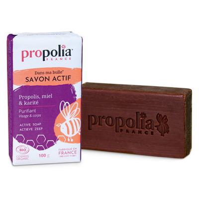 Savon actif certifi&eacute; Bio Propolis, Miel et Karit&eacute; Propolia