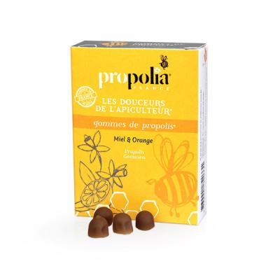 Gommes de Propolis Miel Orange sachet de 45g sous Propolia