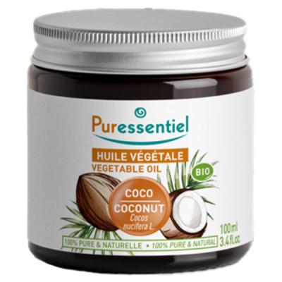 Puressentiel Nouveau : Huile V&eacute;g&eacute;tale Bio** Coco - 100 ml - Pot 100 ml
