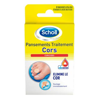 Scholl EXPERTREATMENT - Pansements Coricides Traitement Cors, 8 Unit&eacute;s