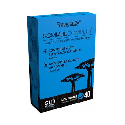 SID Nutrition Prevent Life Sommeil Complet 40 comprim&eacute;s