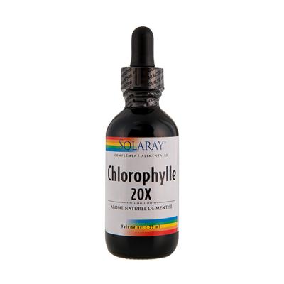 Solaray Chlorophylle Liquide 20X - 59 ml - Flacon compte goutte 59 ml