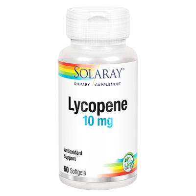 Solaray Lycop&egrave;ne de Tomate - 10 mg - 60 Softgels. - Pot 60 g&eacute;lules