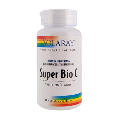 Solaray Super Bio C Tamponn&eacute;e 500mg 30 capsules v&eacute;g&eacute;tales 