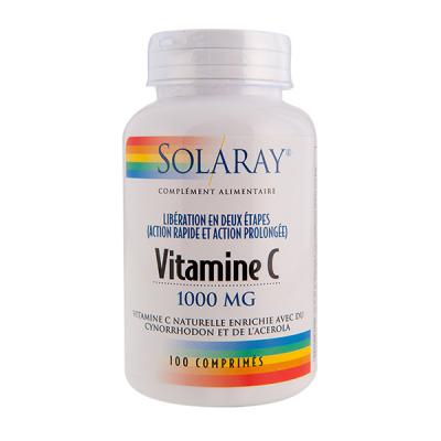 Solaray - Vitamine c 1000 mg - 100 comprim&eacute;s - Action prolong&eacute;e