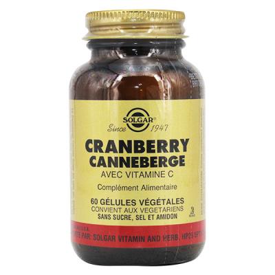 Solgar Cranberry (Canneberge) G&eacute;lules V&eacute;g&eacute;tales - Flacon 60 g&eacute;lules