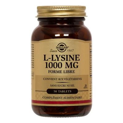 Solgar L-Lysine 1000mg 50 comprim&eacute;s
