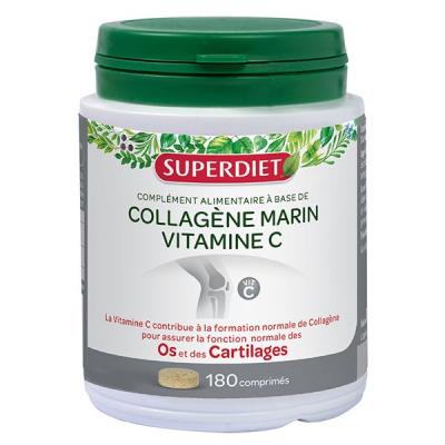 SUPERDIET - COLLAGENE MARIN + VITAMINE C - 180 comprim&eacute;s
