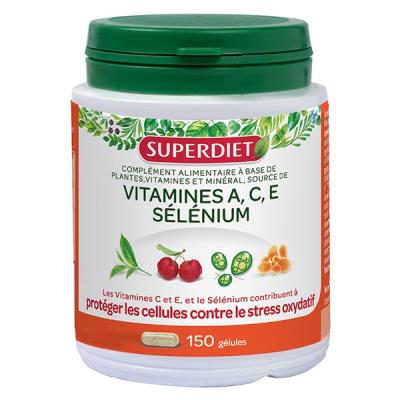 Superdiet Vitamines A.c.e - S&eacute;l&eacute;nium -150 G&eacute;lules - Pot 150 g&eacute;lules