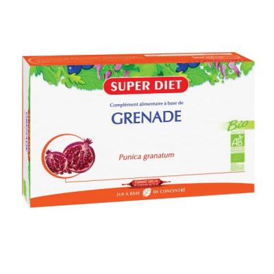 SuperDiet Jus &agrave;&nbsp; base de concentr&eacute; de Grenade20 ampoules de 15ml soit 300ml