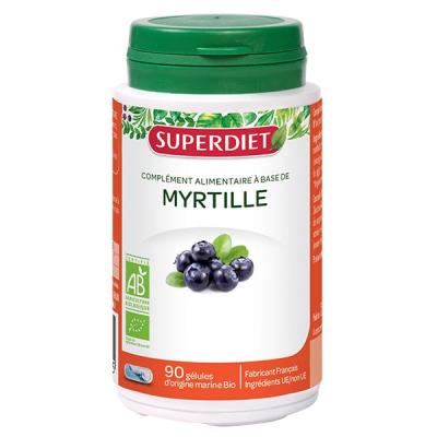 Superdiet Myrtille Bio - 90 G&eacute;lules - Bo&icirc;te plastique 90 g&eacute;lules