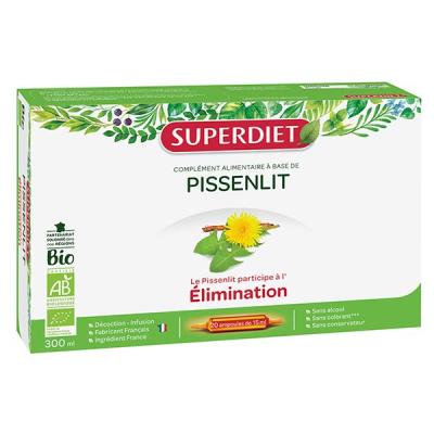 SUPERDIET Pissenlit&eacute;limination bio 20 ampoules