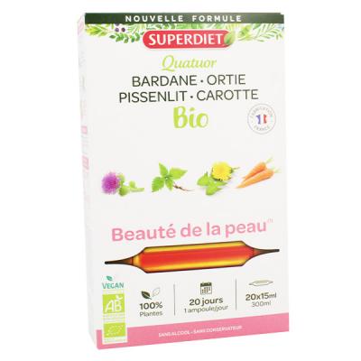 Super Diet Quatuor Bio Beaut&eacute; De La Peau 20 Ampoules