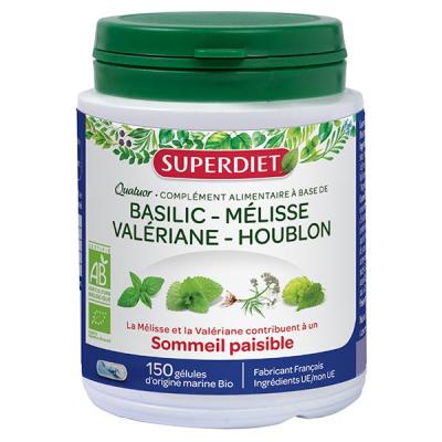 Super Diet Quatuor M&eacute;lisse D&eacute;tente Bio 150 g&eacute;lules