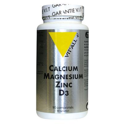 VIT'ALL+ Calcium, Magn&eacute;sium, Zinc, D3 90 comprim&eacute;s