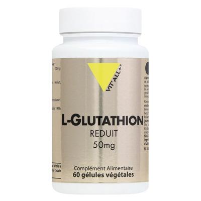 Vit'all+ L- Glutathion R&eacute;duit 50mg 60 g&eacute;lules v&eacute;g&eacute;tales