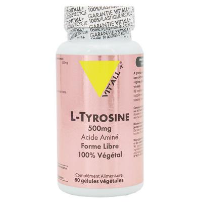 Vitall+ L-Tyrosine Vitall+ : Conditionnement - 60 g&eacute;lules v&eacute;g&eacute;tales