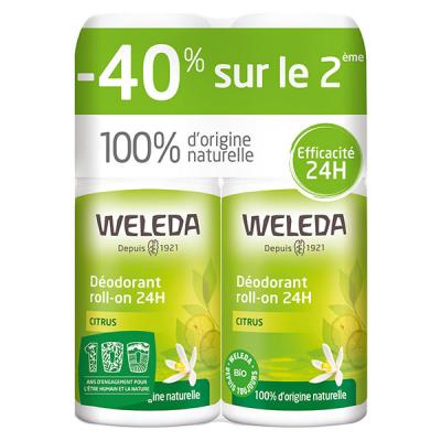 Weleda CITRUS - D&eacute;odorant Roll-On 24H Bio, 2x50ml