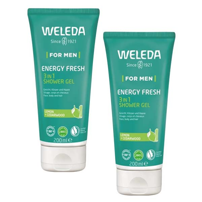 Weleda Duo Gel Douche 3 en 1 Energy Fresh 2x200ml 