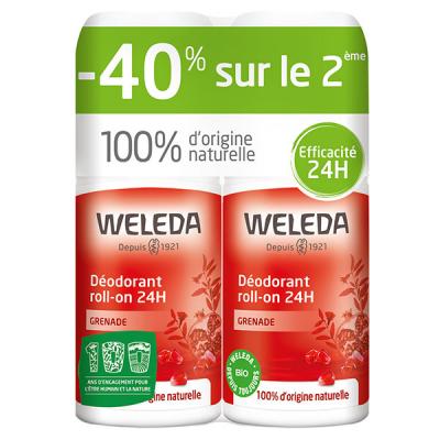Weleda GRENADE - D&eacute;odorant Roll-On 24H Bio, 2x50ml