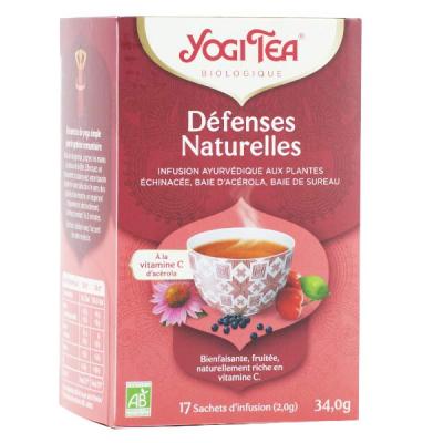 Yogi Tea Infusion Ayurv&eacute;dique D&eacute;fenses Naturelles Bio 17 sachets de 2g