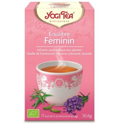 Yogi Tea Infusion Ayurv&eacute;dique Equilibre F&eacute;minin Bio 17 sachets de 1,8g
