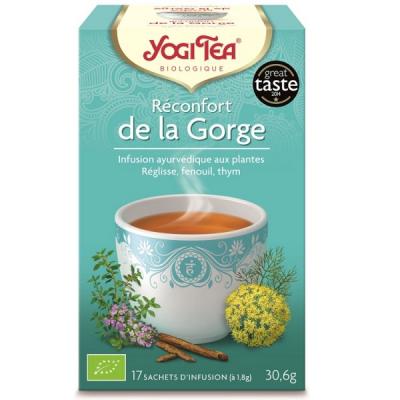 Yogi tea tisane r&eacute;confort de la gorge 17 sachets