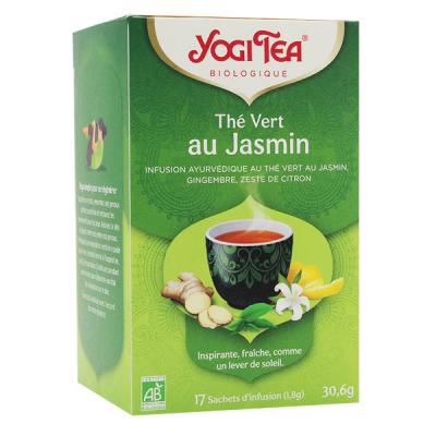 Yogi Tea Infusion Ayurv&eacute;dique Th&eacute; Vert Jasmin Bio 17 sachets