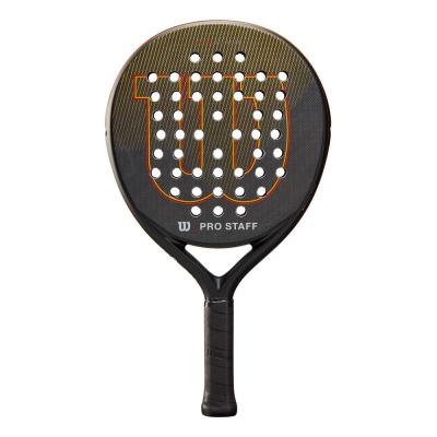 Raquette Padel WILSON PRO STAFF V2 Noire / Jaune / Rouge (365 g) 2023