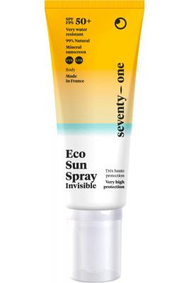 Spray Invisible SPF50+ 100ml Eco Sun Spray Corps et Visage SeventyOne