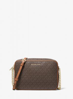 Sac besace rectangulaire Jet Set cuir Marron Michael Michael Kors