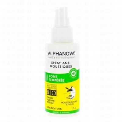 ALPHANOVA Sant&eacute;- Spray anti-moustiques bio zone temp&eacute;r&eacute;e 75ml