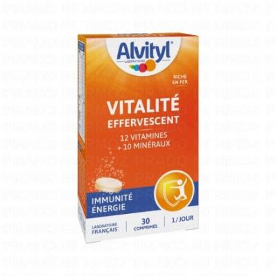 ALVITYL Vitalit&eacute;- Effervescent go&ucirc;t Orange sans sucres x30 comprim&eacute;s