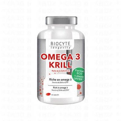 Biocyte Longevity Omega 3 Krill 90 Capsules - Pot 90 capsules