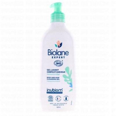 Biolane Gel Lavant Corps et Cheveux Bio 500 ml - Flacon-Pompe 500 ml