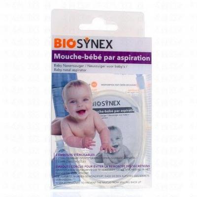 Mouche-b&eacute;b&eacute; par aspiration 1 unit&eacute; + 2 embouts r&eacute;utilisables Biosynex