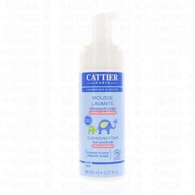 CATTIER B&eacute;b&eacute; mousse lavante cheveux & corps bio flacon 150ml