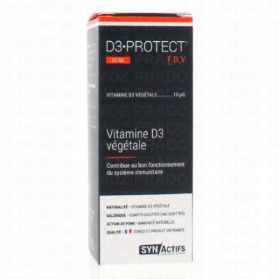D3 Protect 20ml Vitamine D3 v&eacute;g&eacute;tale Synactifs