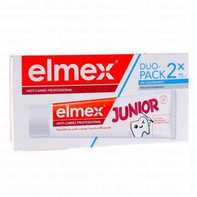 Dentifrice Anti-caries Professional Junior Elmex - Les 2 Tubes De 75ml