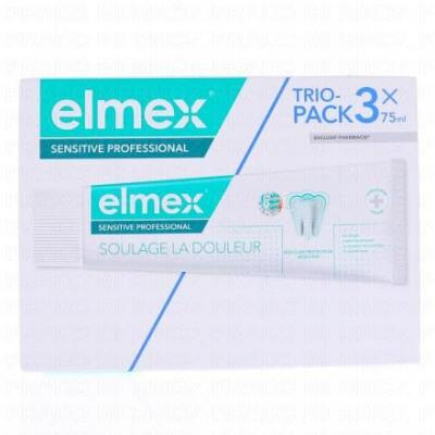 Elmex Sensitive Professional Dentifrice Lot de 3x75 mL 