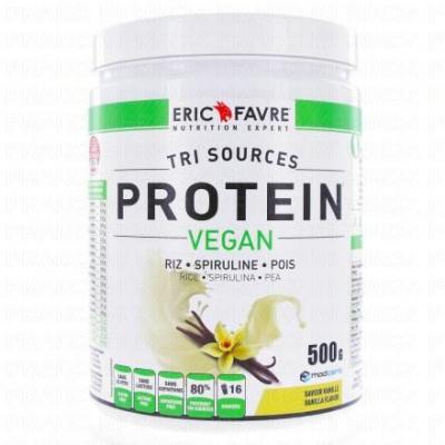ERIC FAVRE Tri Sources - Prot&eacute;ine v&eacute;gan saveur vanille 500gr