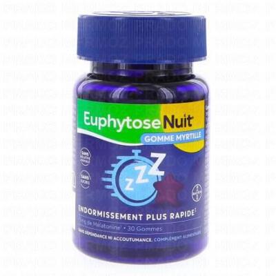 EuphytoseNuit&reg; Gomme Myrtille Sommeil M&eacute;latonine 30 Gommes