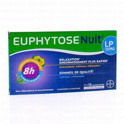 Bayer Sant&eacute; Euphytose Nuit LP 1,9 mg 15 Comprim&eacute;s