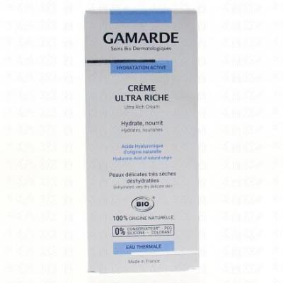 GAMARDE Hydratation active cr&egrave;me ultra riche bio tube 40g