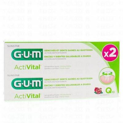 Dentifrice Gencives Et Dents Saines Q10 2x75ml ActiVital Gum