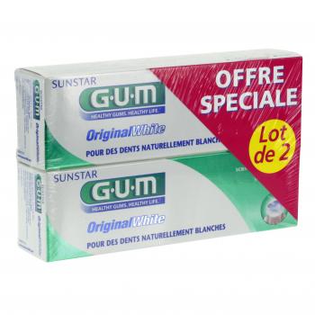GUM Original White Dentifrice Lot de 2 x 75 ml